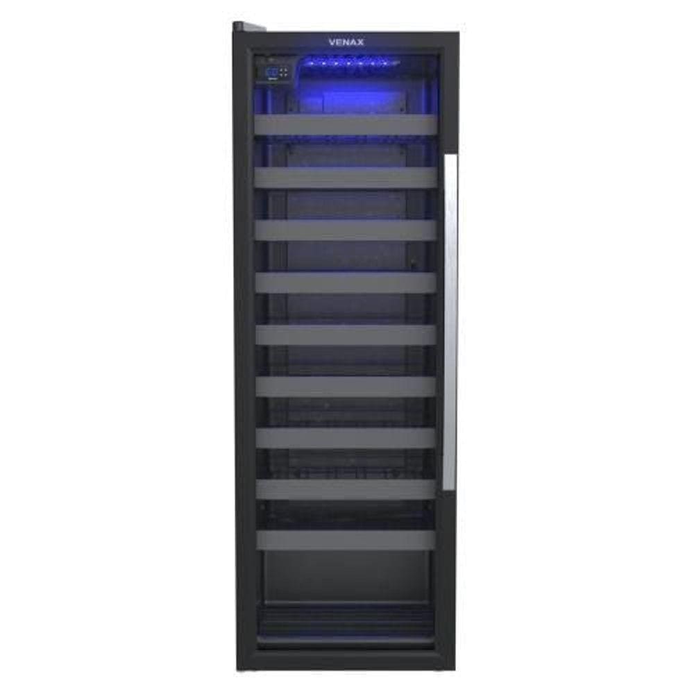 Adega Venax para 50 Garrafas Preto Porta Invertida 127V