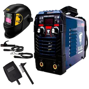 Kit Máquina de Solda Inversora MMA-250 Painel Digital Bivolt 110/220V USK + Máscara de Solda Automática