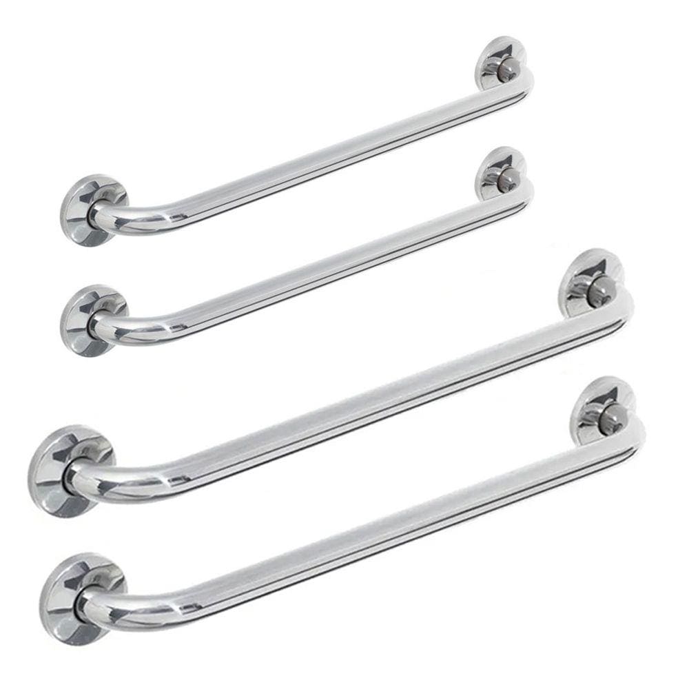 Alça de Apoio Inox Barra 50cm 80cm Kit 4 Unidades Idoso Cadeirante Deficiente Box Banheiro Segurança Acessibilidade