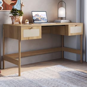 Escrivaninha 2 Gavetas Palhinha 27931 Linha Oslo Hanover Artesano