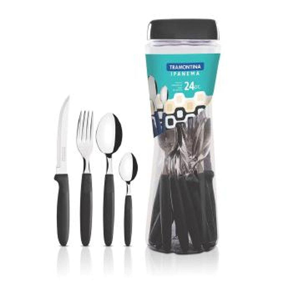 Faqueiro 24 Pecas Ipanema  - 23399/091 Preto