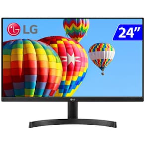 Monitor LG Gamer LED 24P 24ML600M FULLHD IPS HDMI - 24ML600M-B.AWZM Preto Bivolt