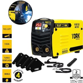 Maq Solda Inver 150A Mma Tig Tork + 4 Esquadros Ie-6150 220V