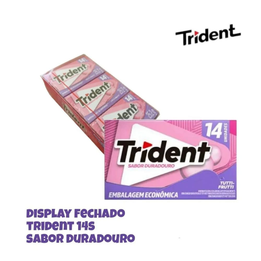 Chiclete Trident Tutti Frutti 14s Caixa c/12 unidades