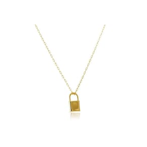 Colar Corrente Cartie Com Pingente De Cadeado Folheado Em Ouro 18k