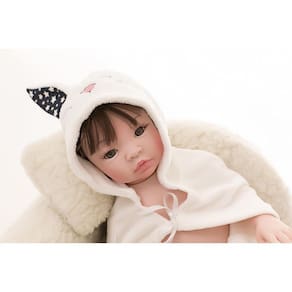 Bebê Reborn Hora Do Banho 100% Silicone Creme Claro