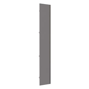 Porta para Roupeiro Closet Canto Diagonal Individual 40cm Puxador Perfil Inox Luciane Móveis