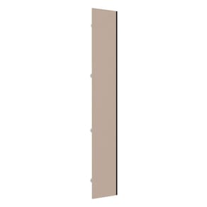 Porta para Roupeiro Closet Canto Diagonal Individual 40cm Puxador Perfil Inox Luciane Móveis