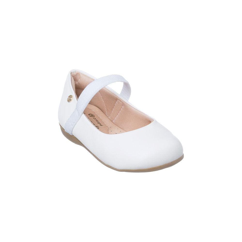 Sapatilha Infantil Ortopé Fofura com Elástico Branca