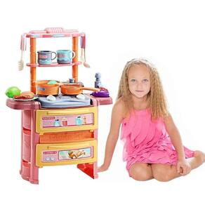 Cozinha Infantil Brinquedo Com Água Luz Som E Acessórios