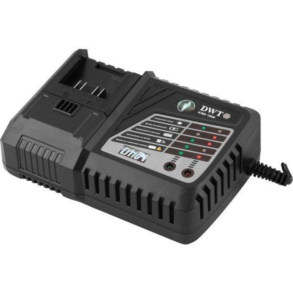 Carregador Bateria 18v Intercambiável Rápido Icbd 1806 Dwt