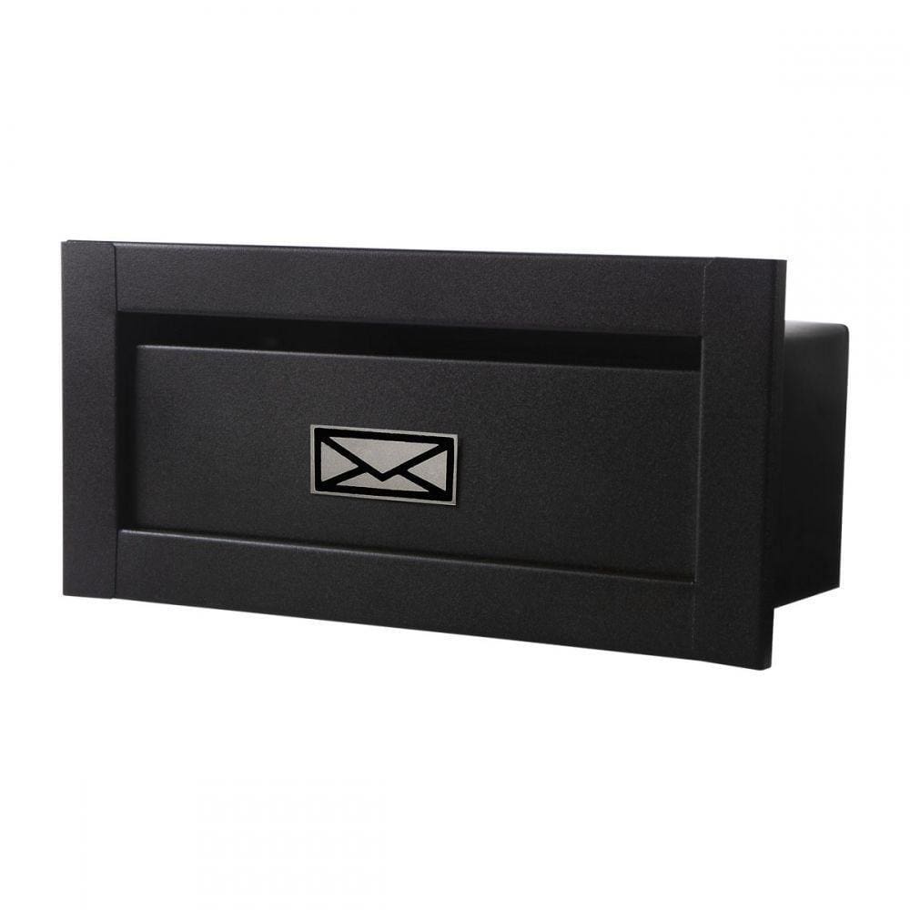 Caixa Correio Techinox Linear Preta Fosca 20 Cm Profundidade