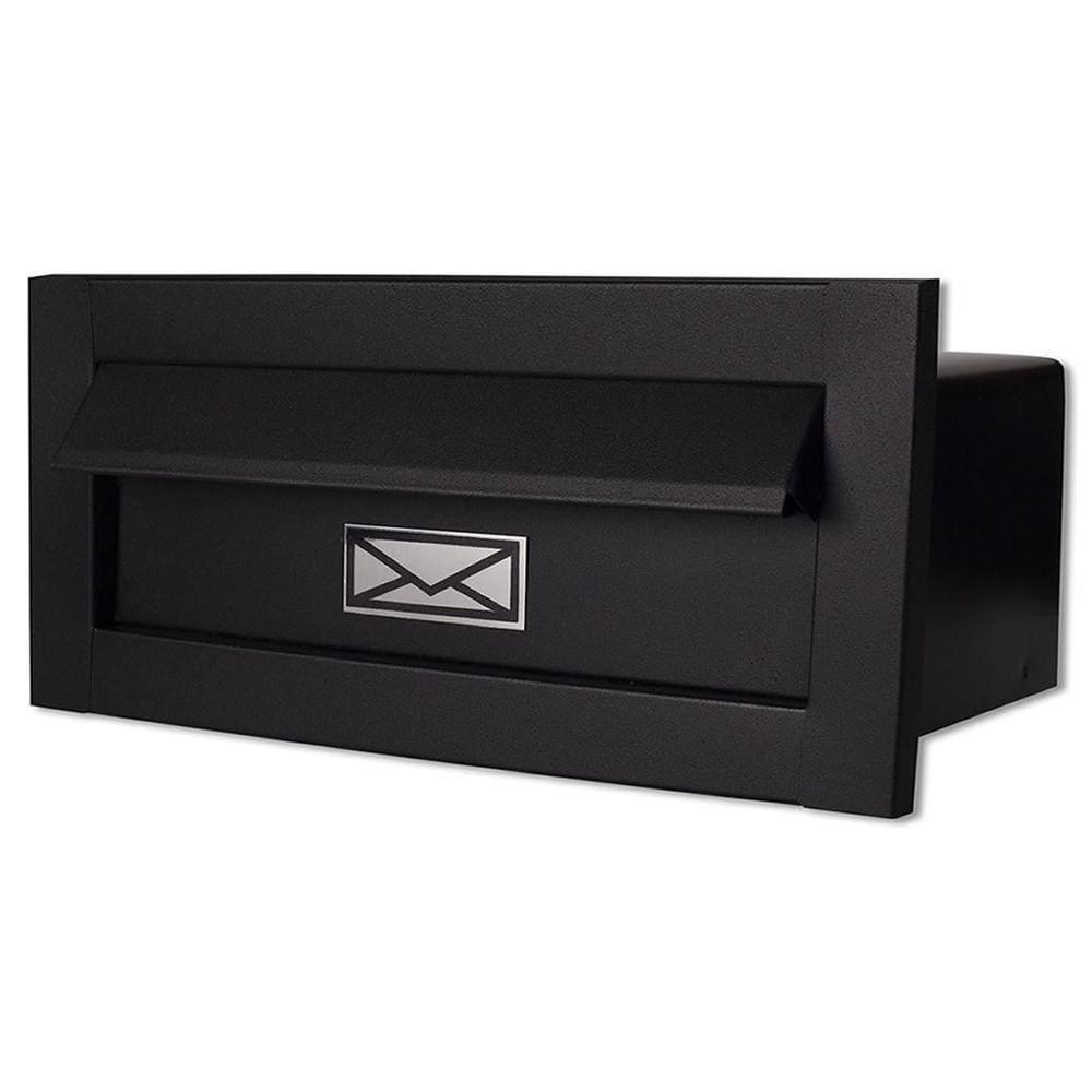 Caixa De Correio Hat Inox Jornal Preto Fosco Moderno