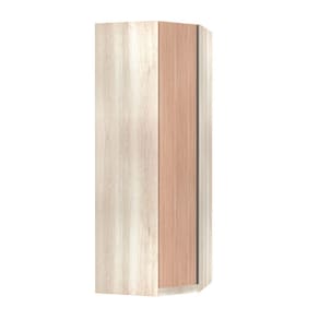 Guarda Roupa Modulado Canto Obliquo 1 Porta 1 Cabideiro 6 Prateleiras Prime Luciane Móveis