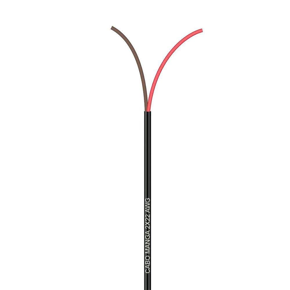 Cabo Manga 2X22 Awg - Sem Blindagem Preto - 20 Metros