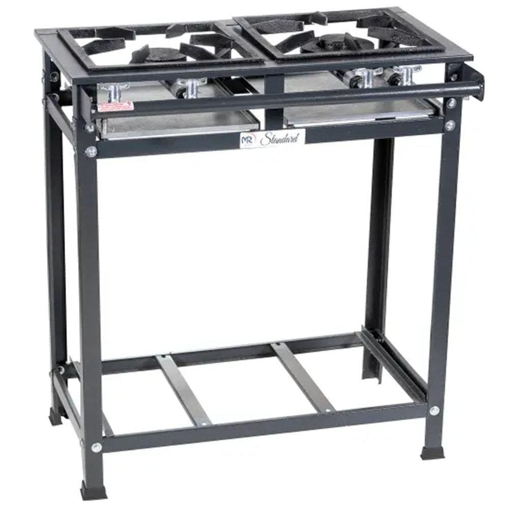 Fogão Industrial 2 Bocas 1 Dupla Standard Baixa Pressão MR Fogões 30x30 P5