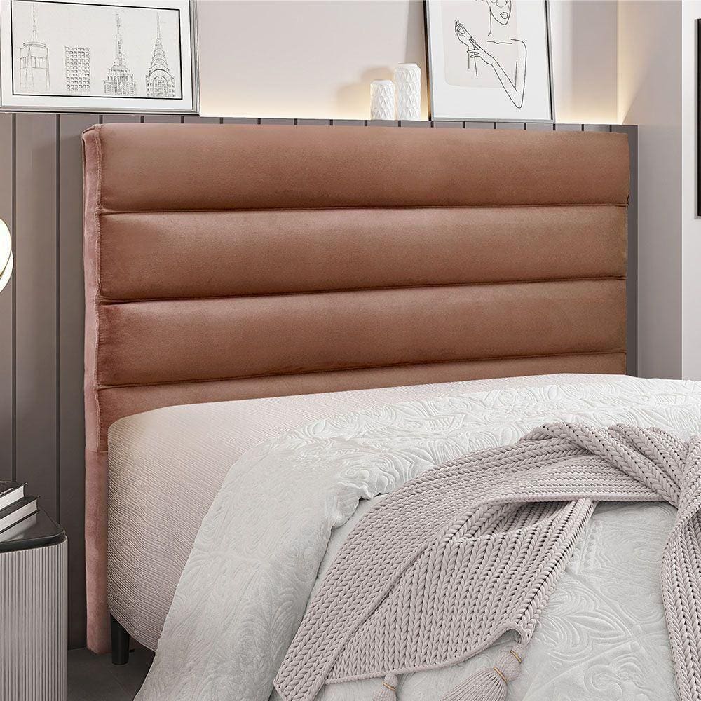 Cabeceira Para Cama Box King La Italiana 195Cm Veludo Café