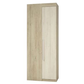 Guarda Roupa Canto Reto Modulado 1 Maleiro 2 Cabideiros 90cm Master Luciane Móveis