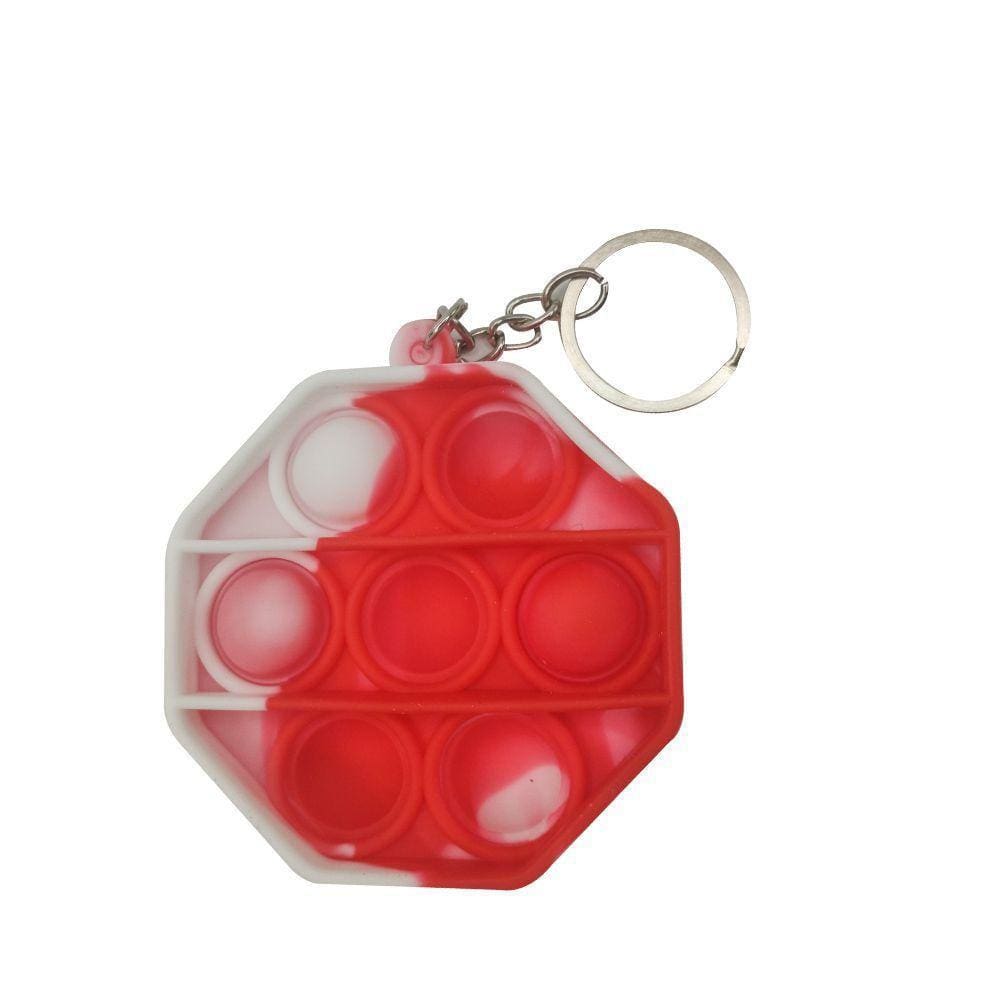 Chaveiro Pop It Anti Estresse Octagonal Relaxamento Ansiedad