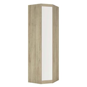 Guarda Roupa Modulado Canto Oblíquo Com Espelho 1 Porta 3 Prateleiras Master Luciane Móveis