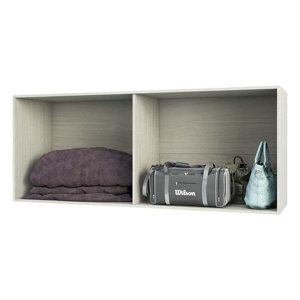 Maleiro Closet sem Porta Ponte Queen 165cm 2 Divisórias Prime Luciane Móveis