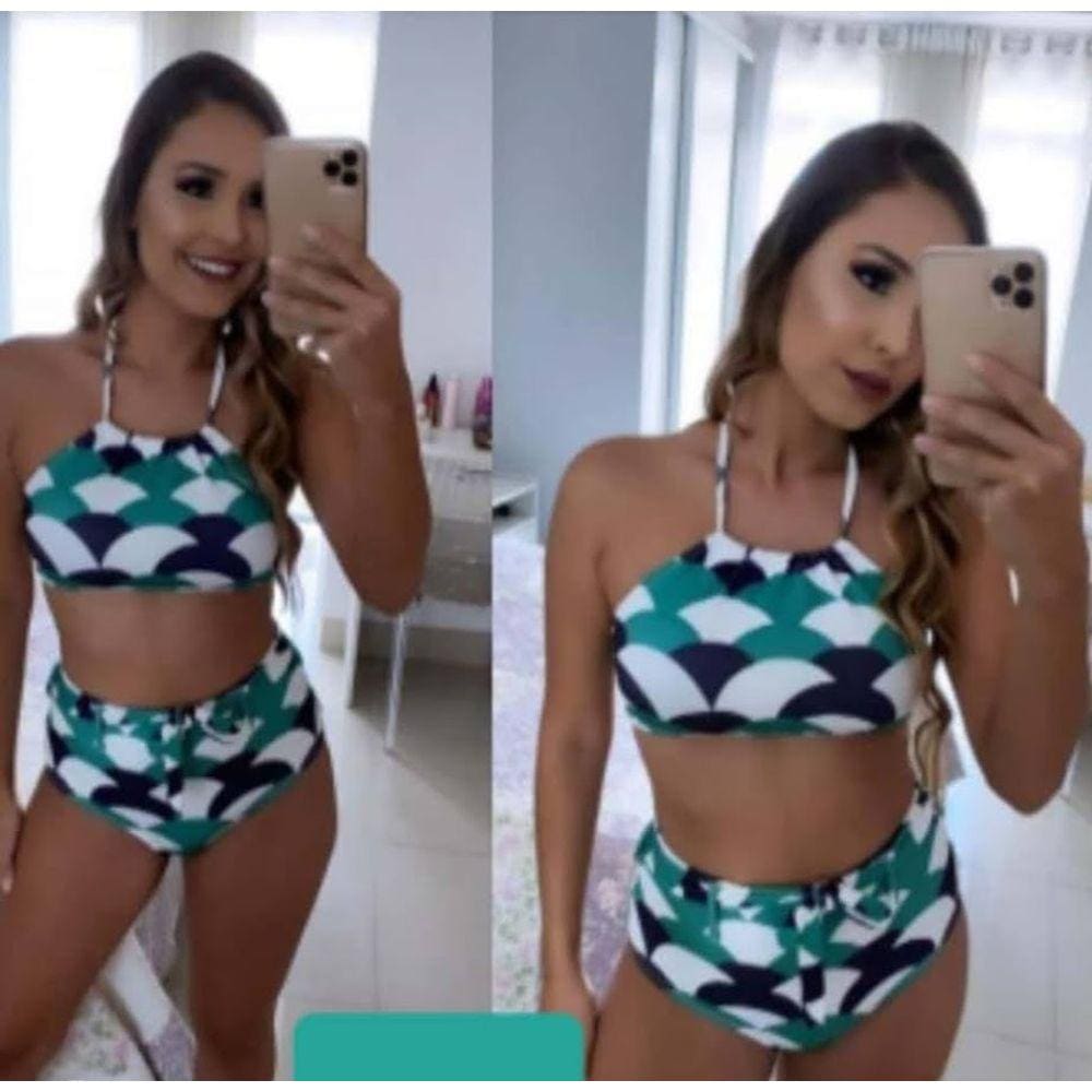 Biquini Shortinho cintura alta