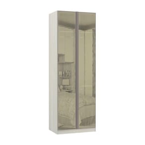 Guarda-Roupa 2 Portas com Vidro Reflecta 80cm Prime Plus Luciane