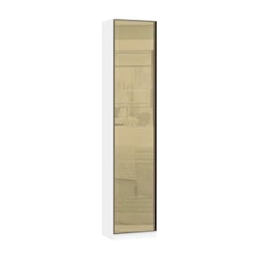 Guarda Roupa Sapateira 1 Porta 50cm com Vidro Reflecta Bronze Prime Luciane Móveis