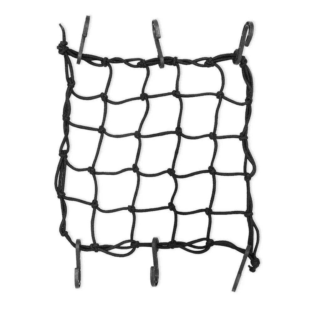 Rede Elástica Aranha Moto Capacete Bagageiro 45 x 45cm Preto