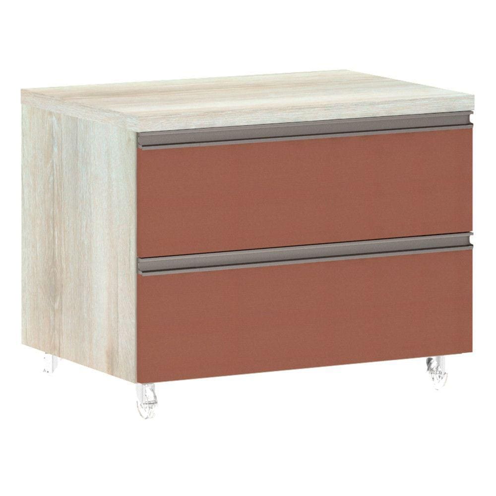 Mesa de Cabeceira Luciane 2 Gavetas Prime Plus 60 cm