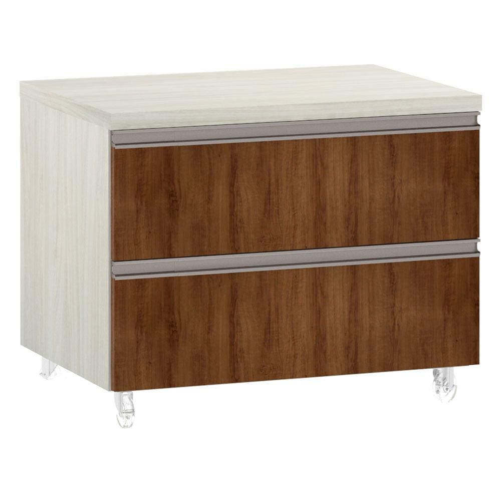 Mesa de Cabeceira Luciane 2 Gavetas Prime Plus 60 cm