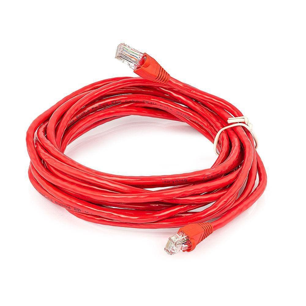 Patch Cord Cat5E Montado Vermelho - 100 Metros