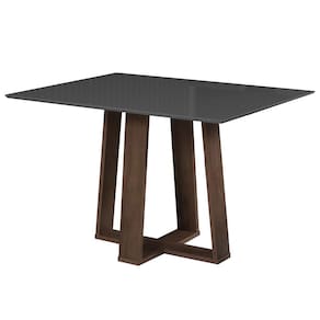 Mesa Athenas Retangular Tampo 18 mm Dobue Cedro/Cinza 120x90