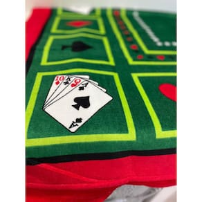 Toalha De Mesa Baralho Aveludada Quadrada 4 Lugares