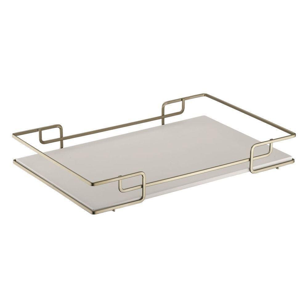 Bandeja Multiuso Luana Tampo Couríssimo Bege 39X70 Champagne