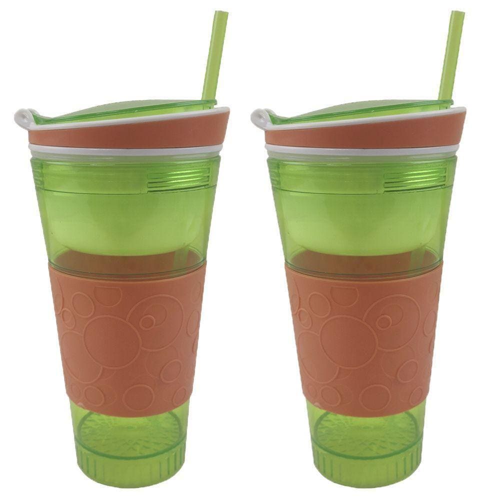 Copo Mágico 2 Em 1 Canudo Antivazamento 2 Und Sucos