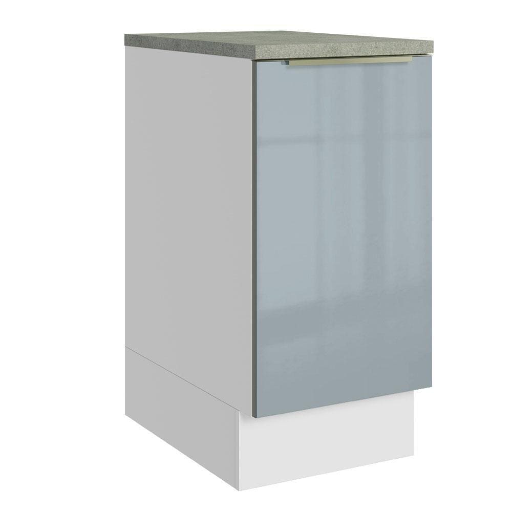 Balcão 40 cm 1 Porta Branco/Cinza Lux Madesa