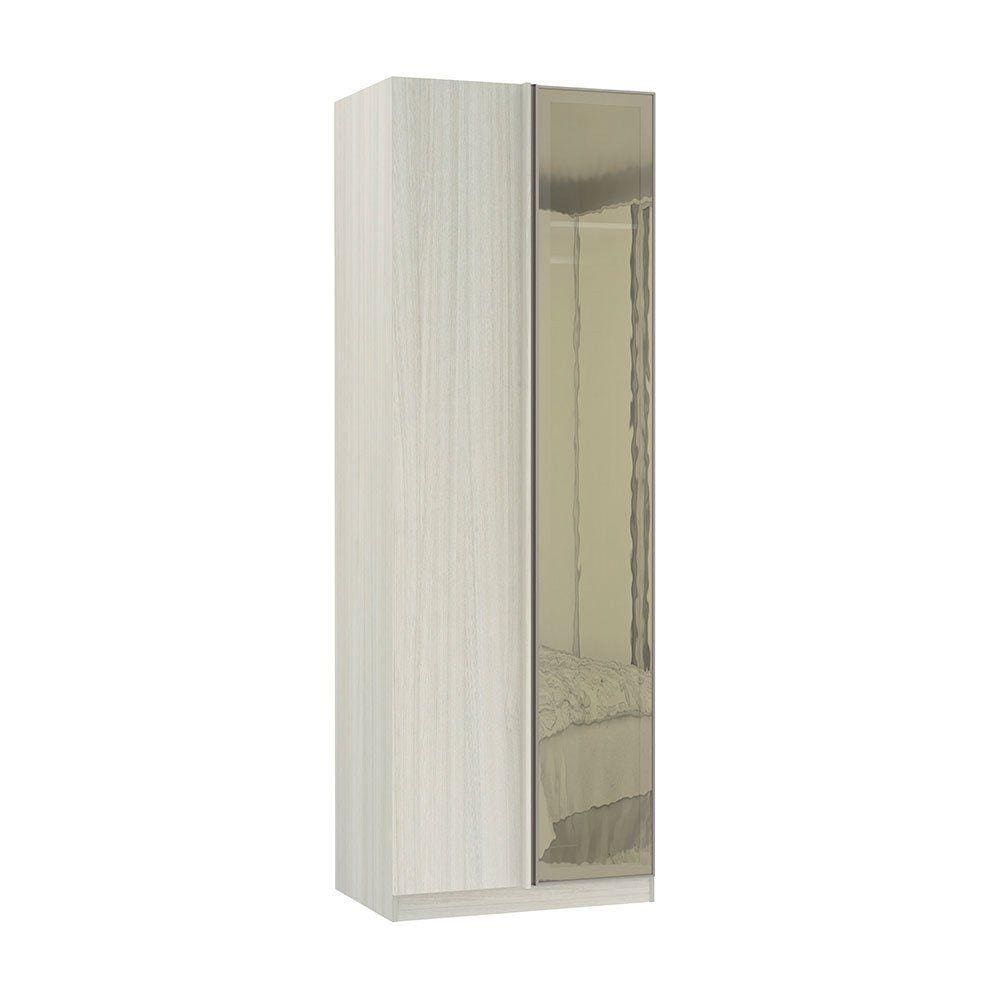 Guarda-Roupa Canto Reto Direito Esquerdo com Vidro Reflecta 80cm Prime Plus Luciane