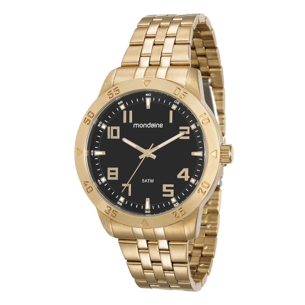 Relógio Masculino Casual Dourado