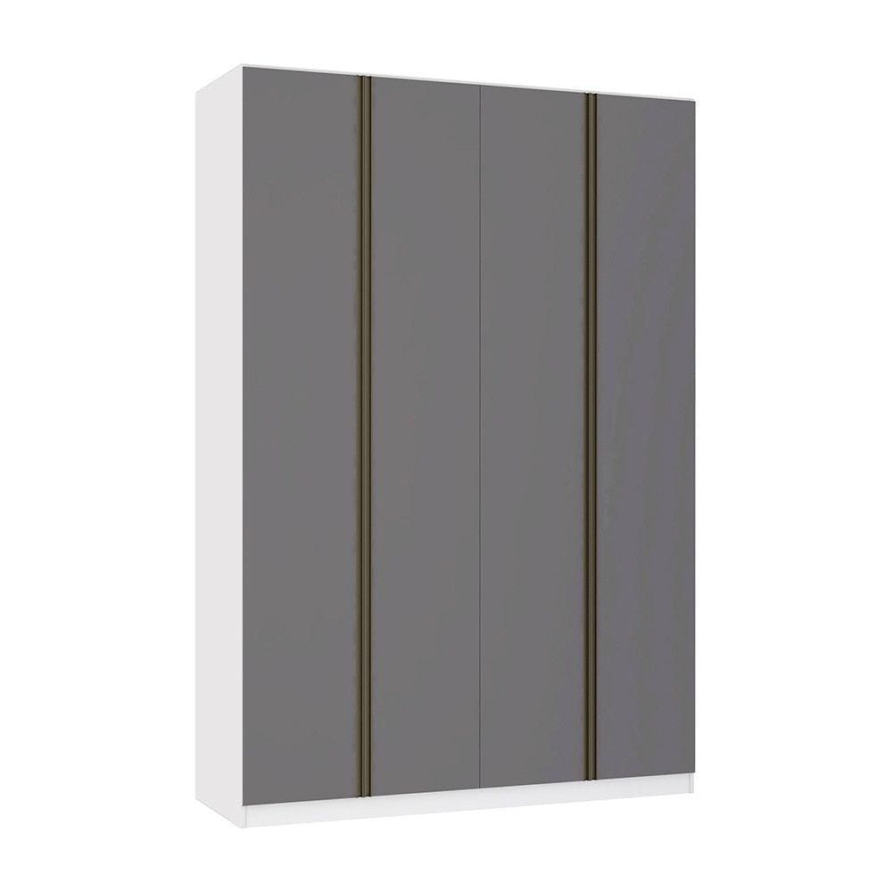 Guarda Roupa 4 Portas 3 Gavetas 159,2 cm Prime Luciane Móveis