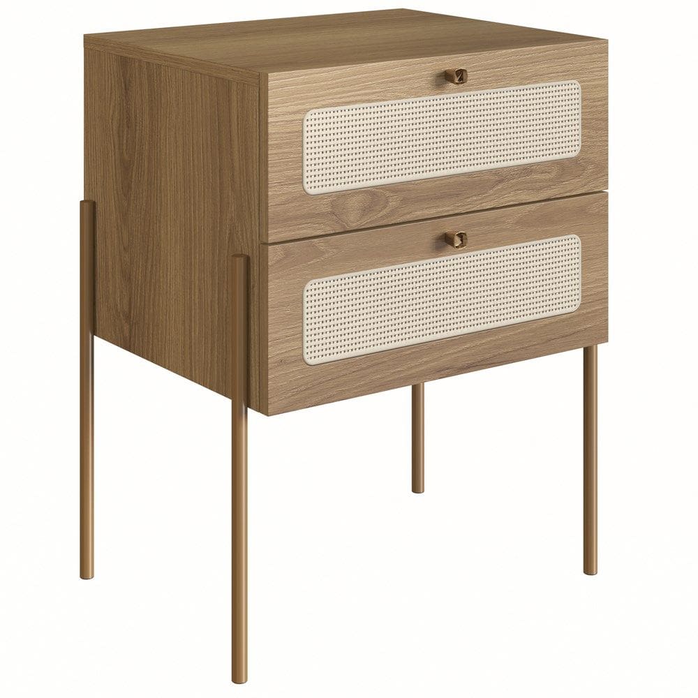 Mesa de Cabeceira 2 Gavetas Palhinha 28933 Linha Oslo Hanover Artesano