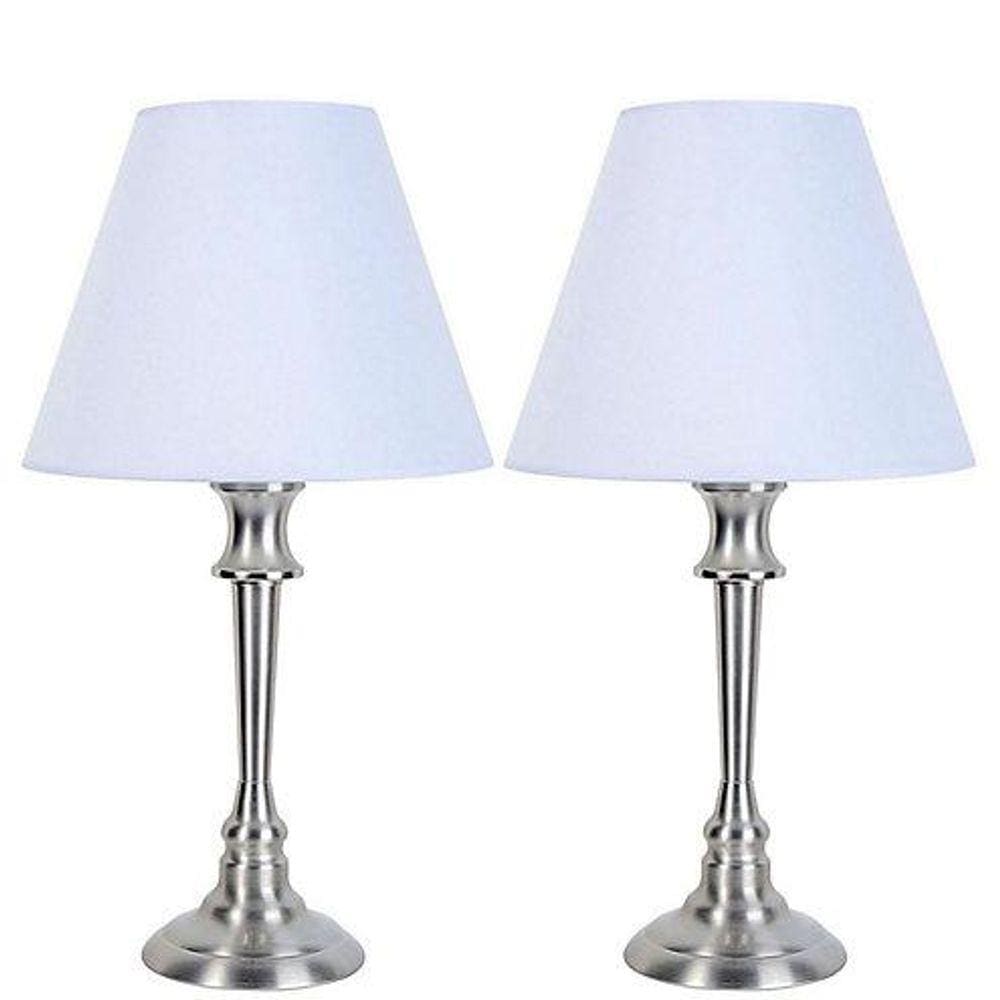 Lâmpada de Mesa Metálica Aço com 2 unidades