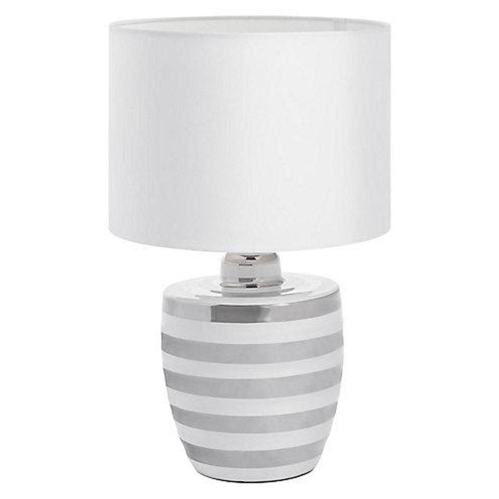 Luminária Mesa 1L Branco e Cinza
