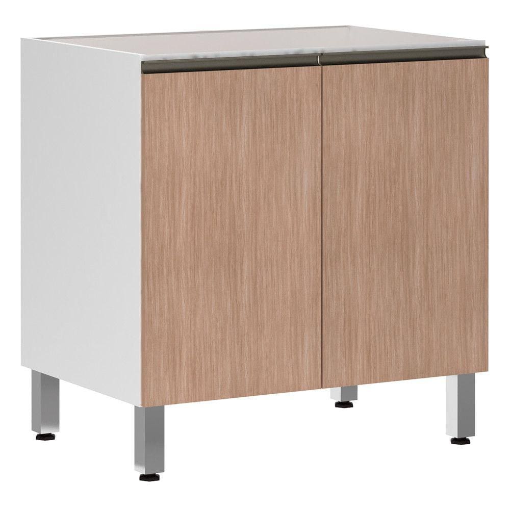 Balcão de Cozinha sem Tampo 80cm 2 Portas Pérola Luciane Móveis