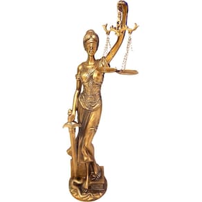 Estátua Dama Da Justiça Têmis Deusa 40 cm Símbolo Do Direito