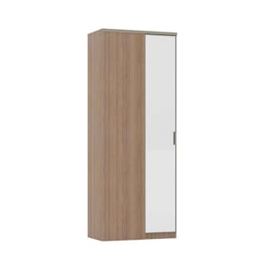 Guarda-Roupa Modulado Solteiro Connect Luciane Canto Reto 1 Porta Alumínio com Espelho