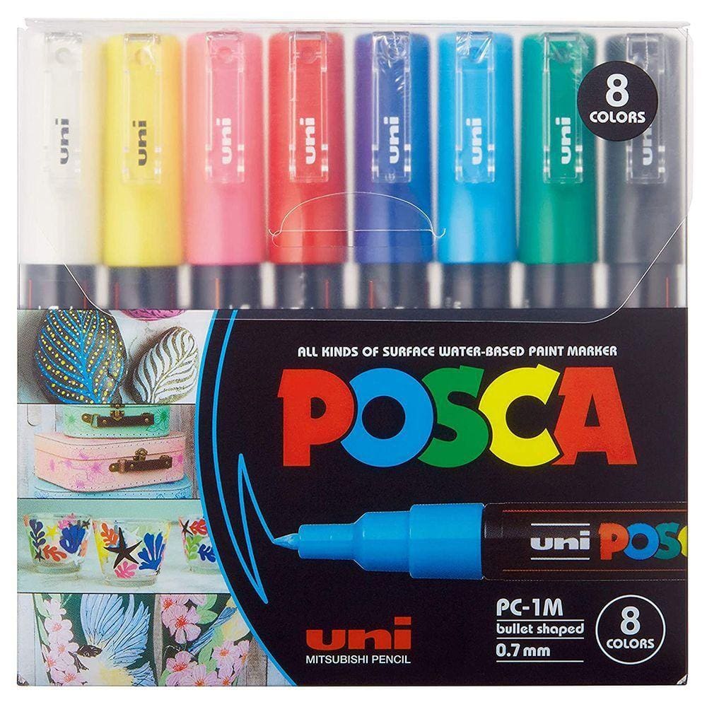 Caneta Posca Marcador PC-1M C/8 Cores Uni-Ball