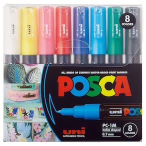 Caneta Posca Marcador PC-1M C/8 Cores Uni-Ball