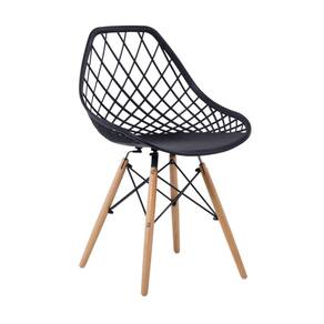 Cadeira Eames Vazada Polipropileno Veneza Fratini Preto