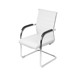 Cadeira para Escritório Base Cromada Florença OR Design Branca